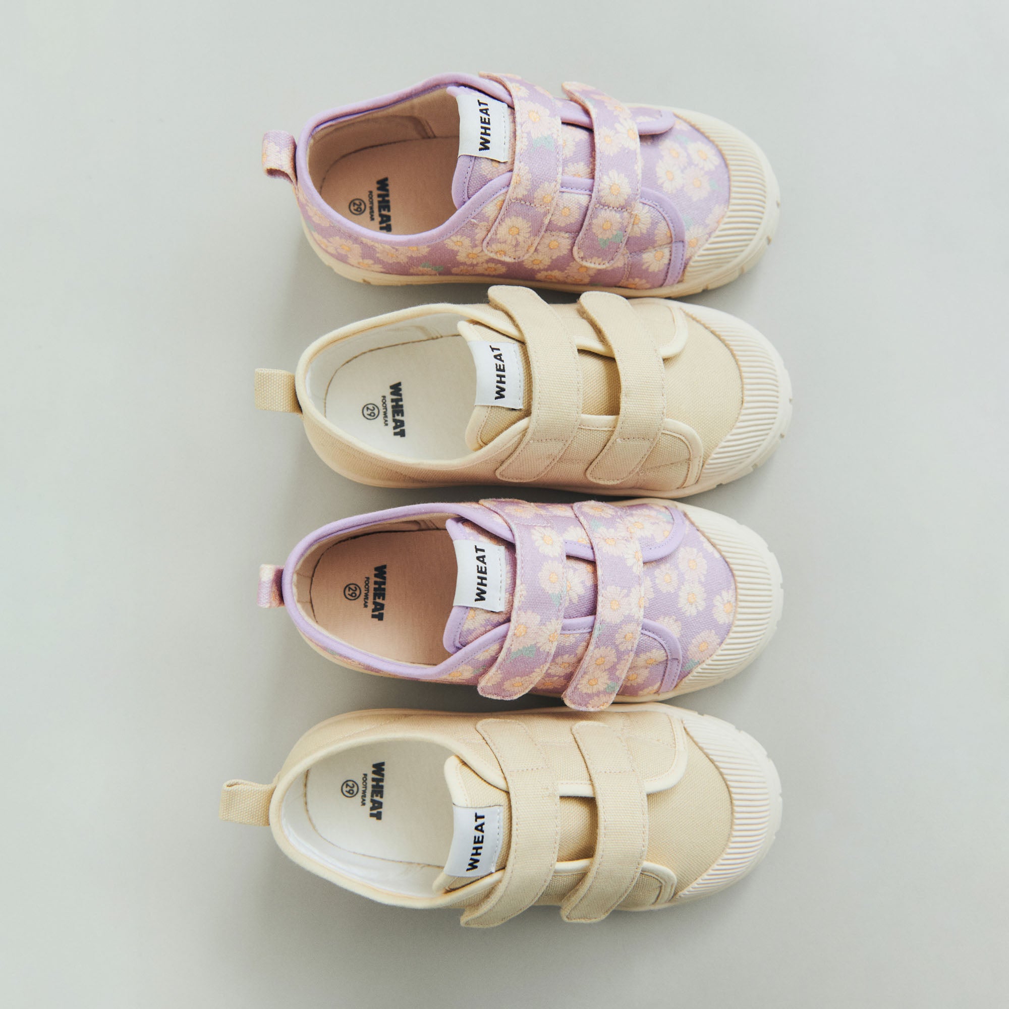 wheat-bobbie-sneaker-off-white-canvas-klett image 2