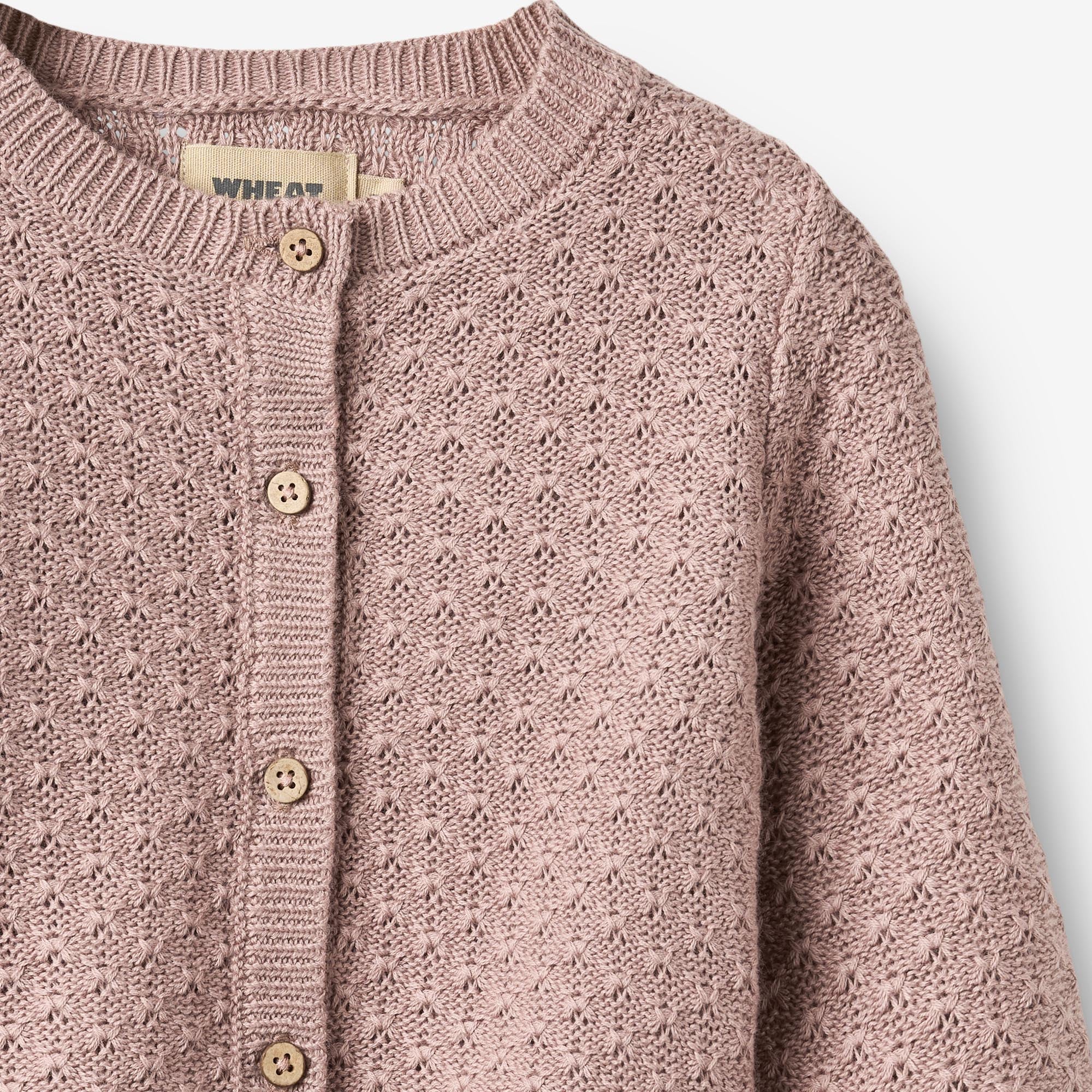 wheat-magnella-baby-strickjacke-dry-rose-bio-baumwolle image 3