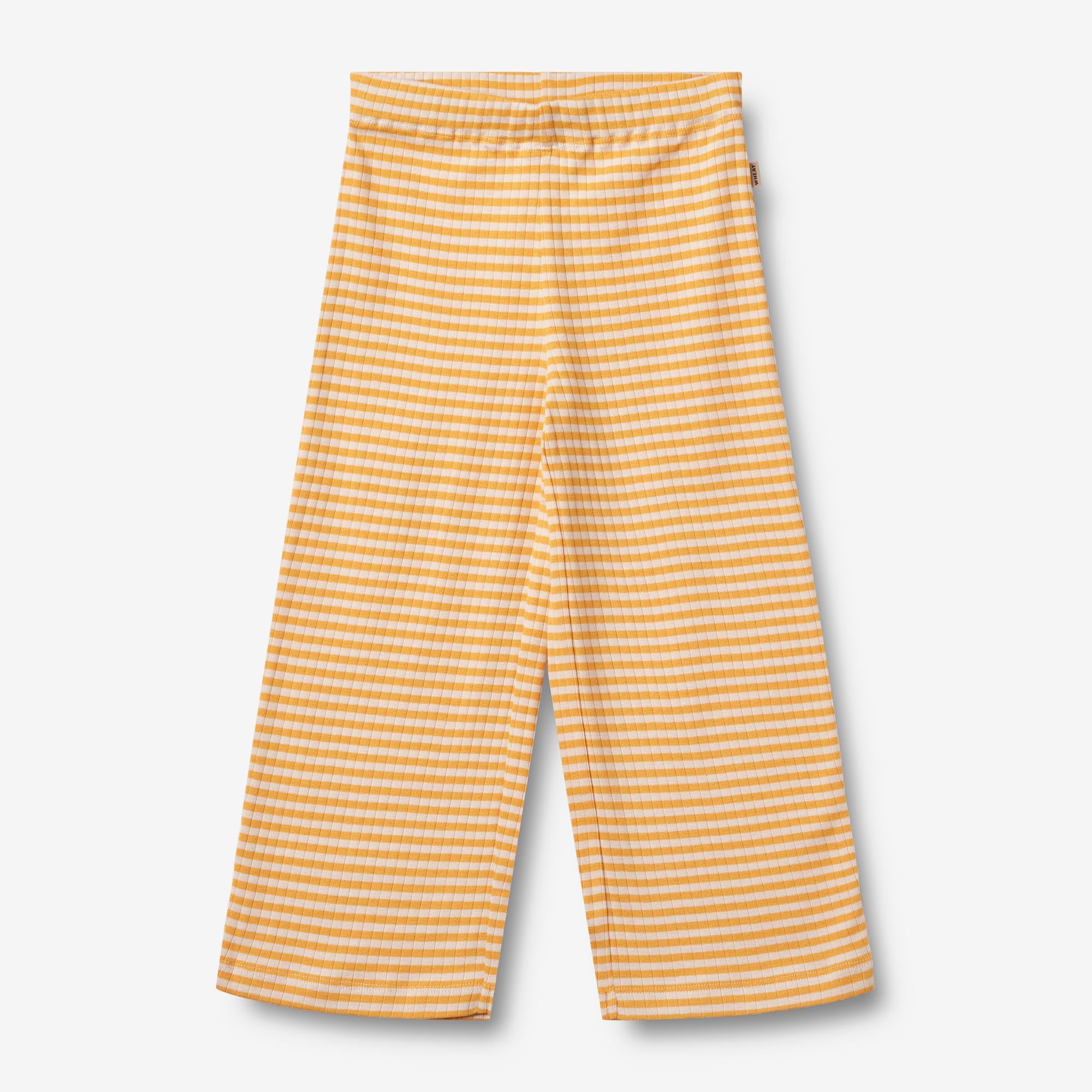 wheat-ela-jerseyhose-gelb-gestreift-m-dchen-bio-baumwolle image 1