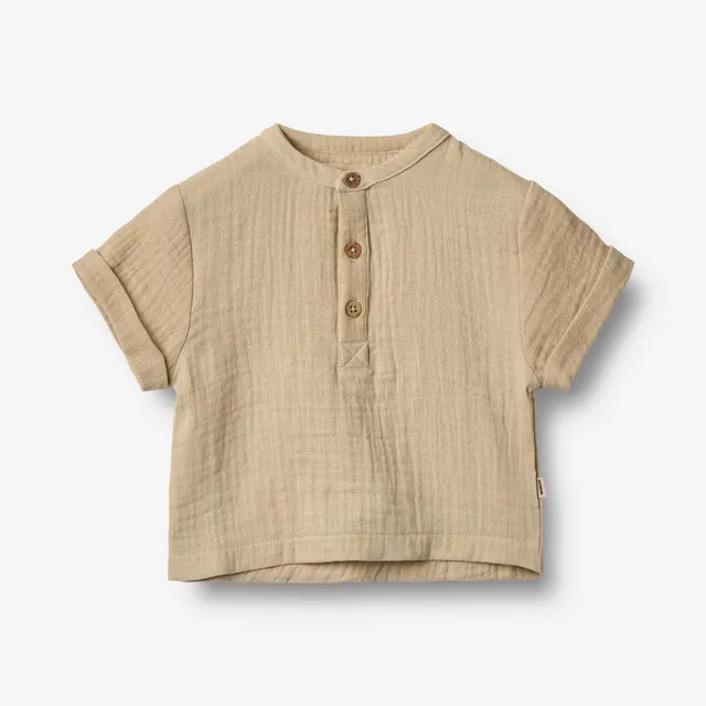 wheat-svend-kurzarmhemd-soft-sand-bio-baumwolle-baby image 1