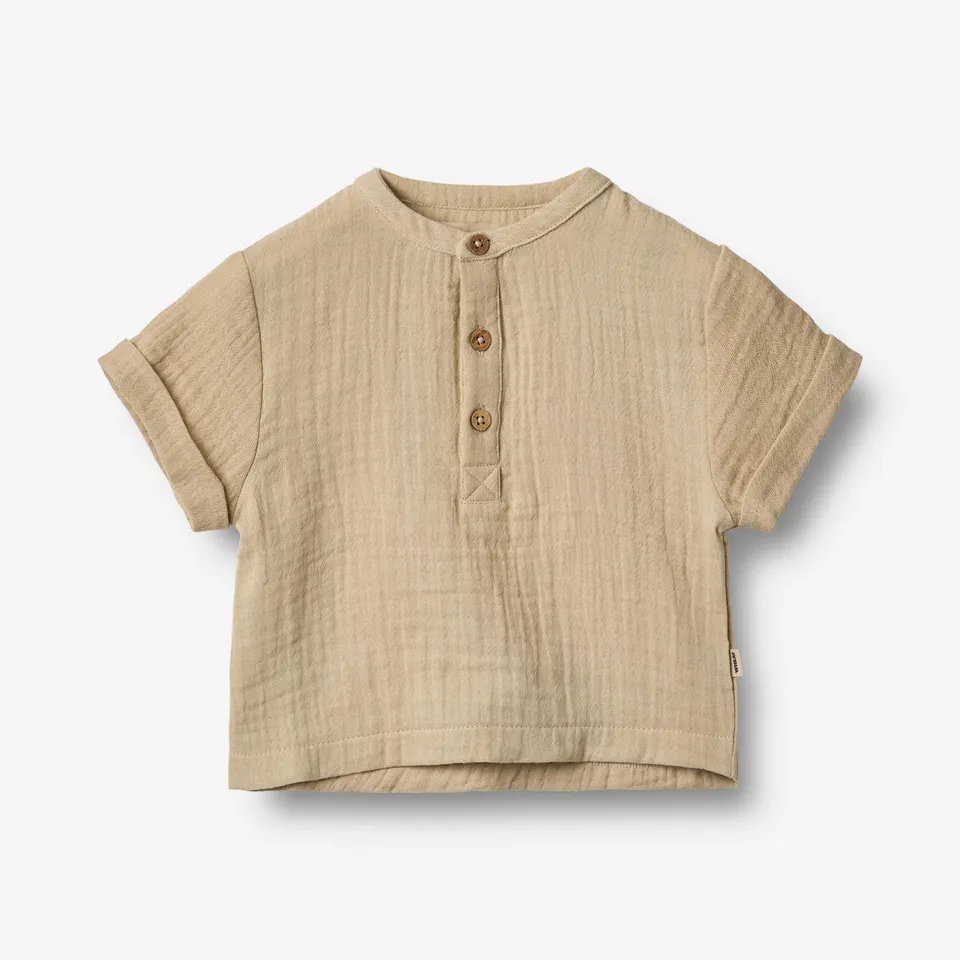 wheat-svend-kurzarmhemd-soft-sand-bio-baumwolle-baby image 1