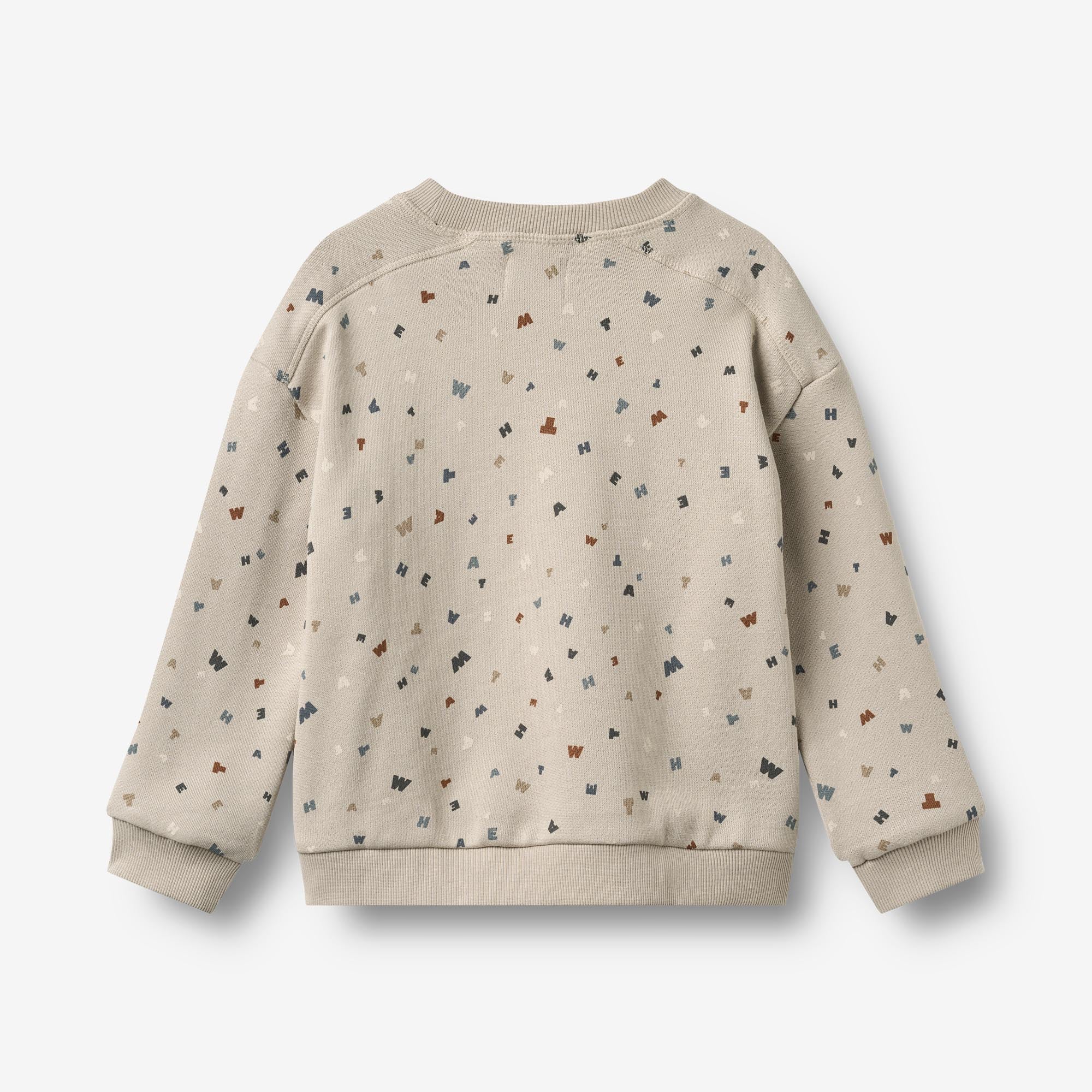 wheat-sweatshirt-sandro-grey-moon-letters-bio-baumwolle image 4