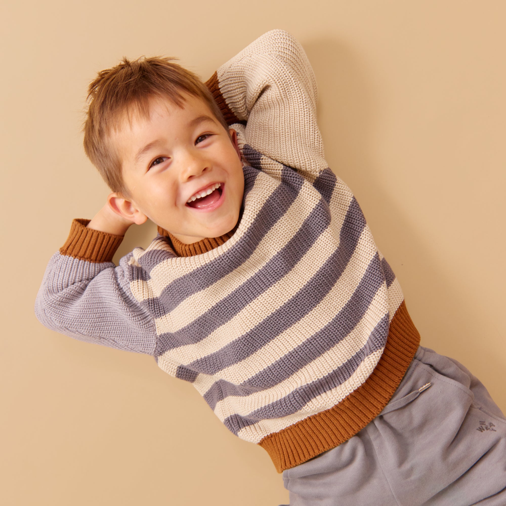 wheat-rasmus-strickpullover-bio-baumwolle-flint-stripe image 3