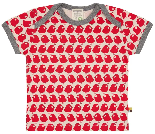 loud-proud-classics-t-shirt-v-gel-tomato-62-68-bio-baumwolle image 1