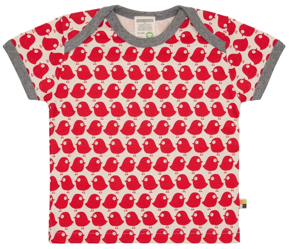loud-proud-classics-t-shirt-v-gel-tomato-62-68-bio-baumwolle image 1