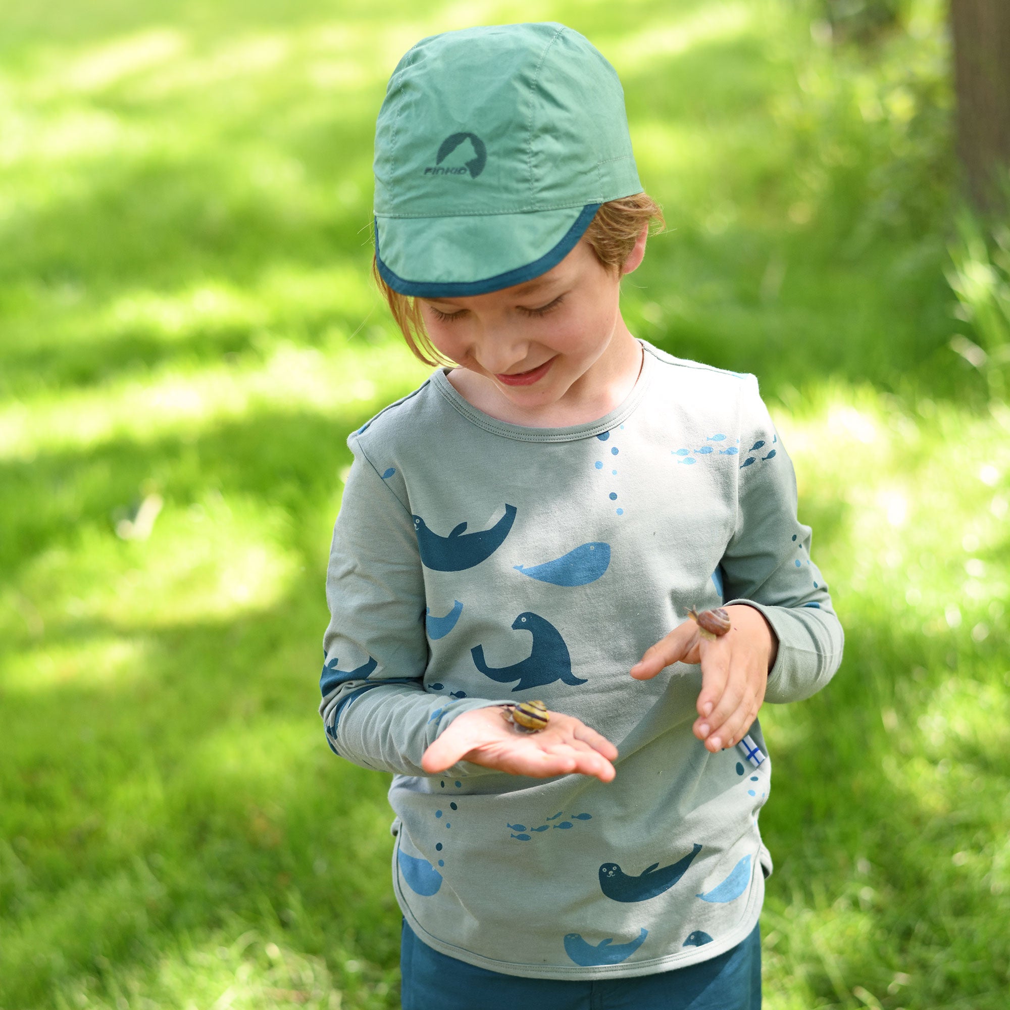 finkid-husky-mikka-sommercap-deep-grass-sommer-uv50-gr-m image 3