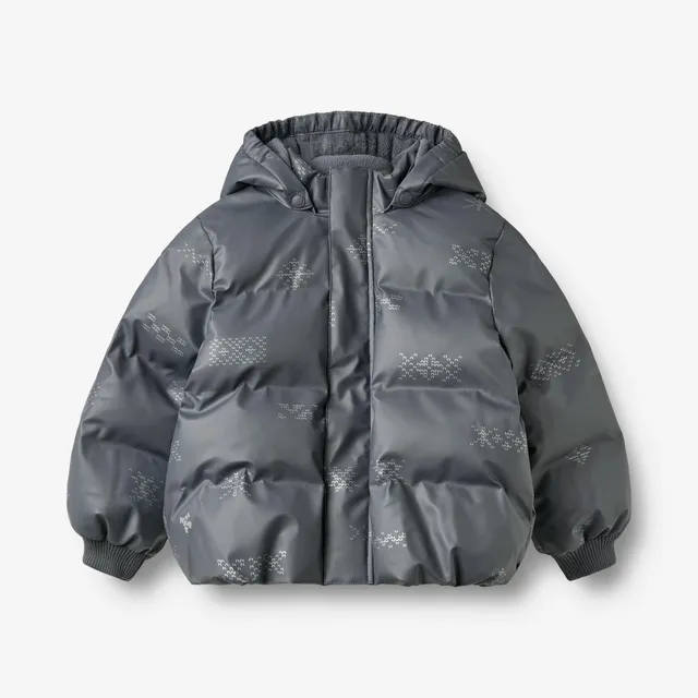 wheat-shoore-pufferjacke-reflective-jacquard-kinder image 1