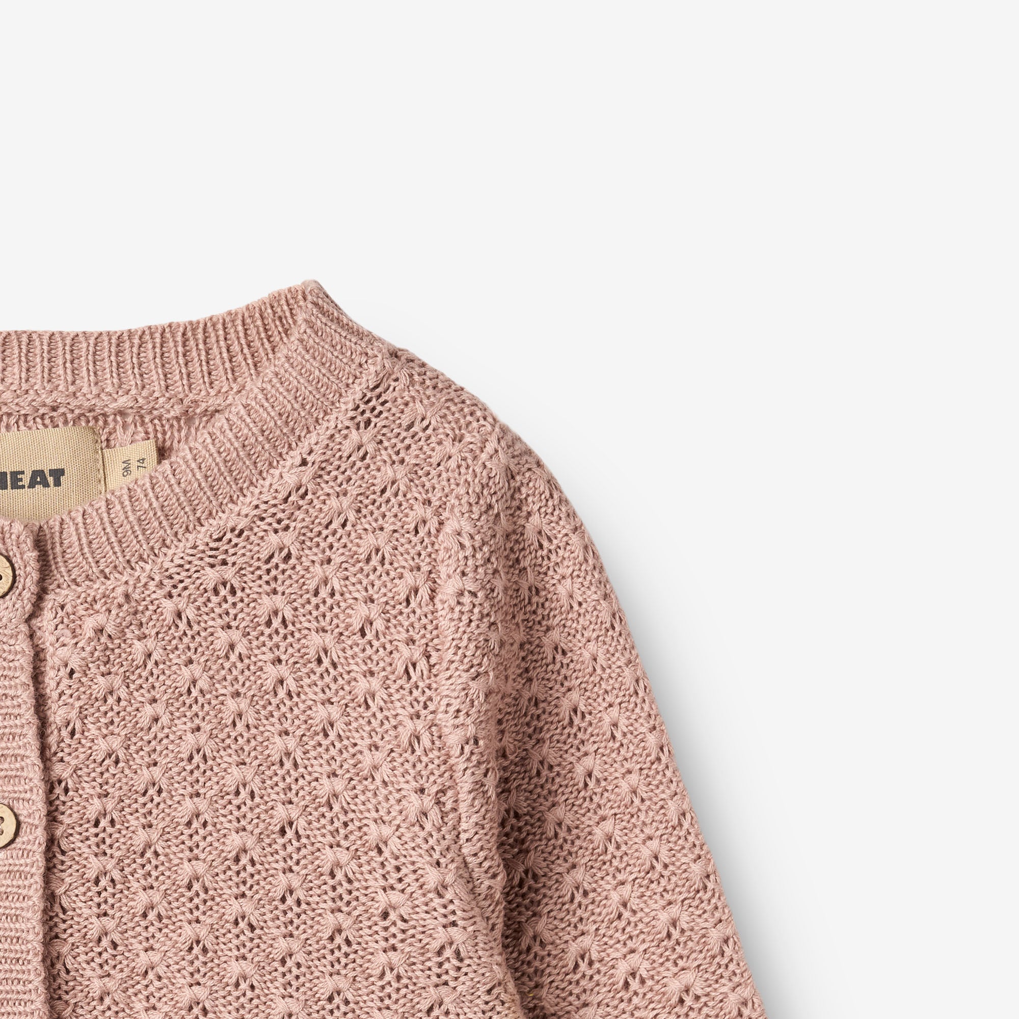 wheat-magnella-strickjacke-baby-cardigan-rose-powder-bio image 7