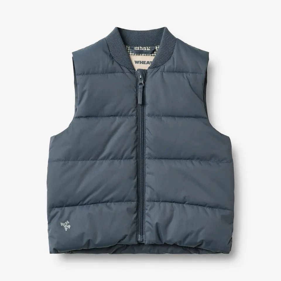 wheat-lakas-puffer-weste-kinder-greyblue-recycelt image 1