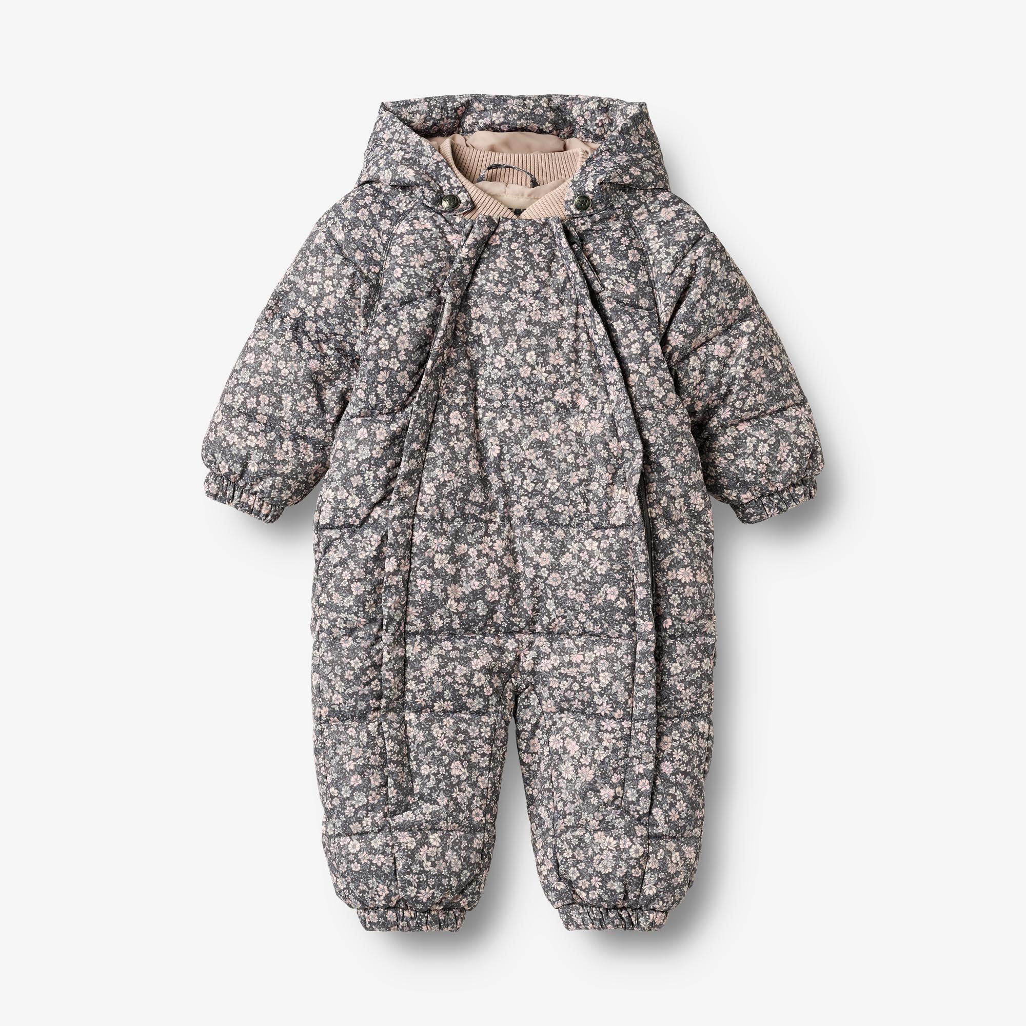 wheat-edem-schneeoverall-dark-charcoal-flowers-recyclingpolyester image 1