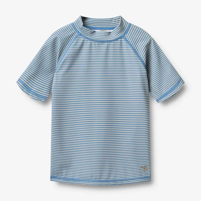 wheat-jackie-swim-t-shirt-blue-swim-stripe-upf-40-kinder image 1
