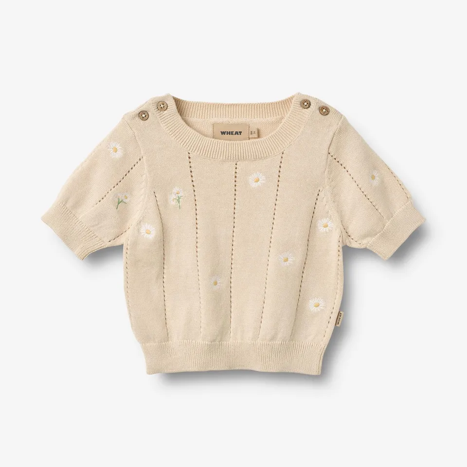 wheat-malvina-baby-stricktop-sandshell-white-flowers image 1