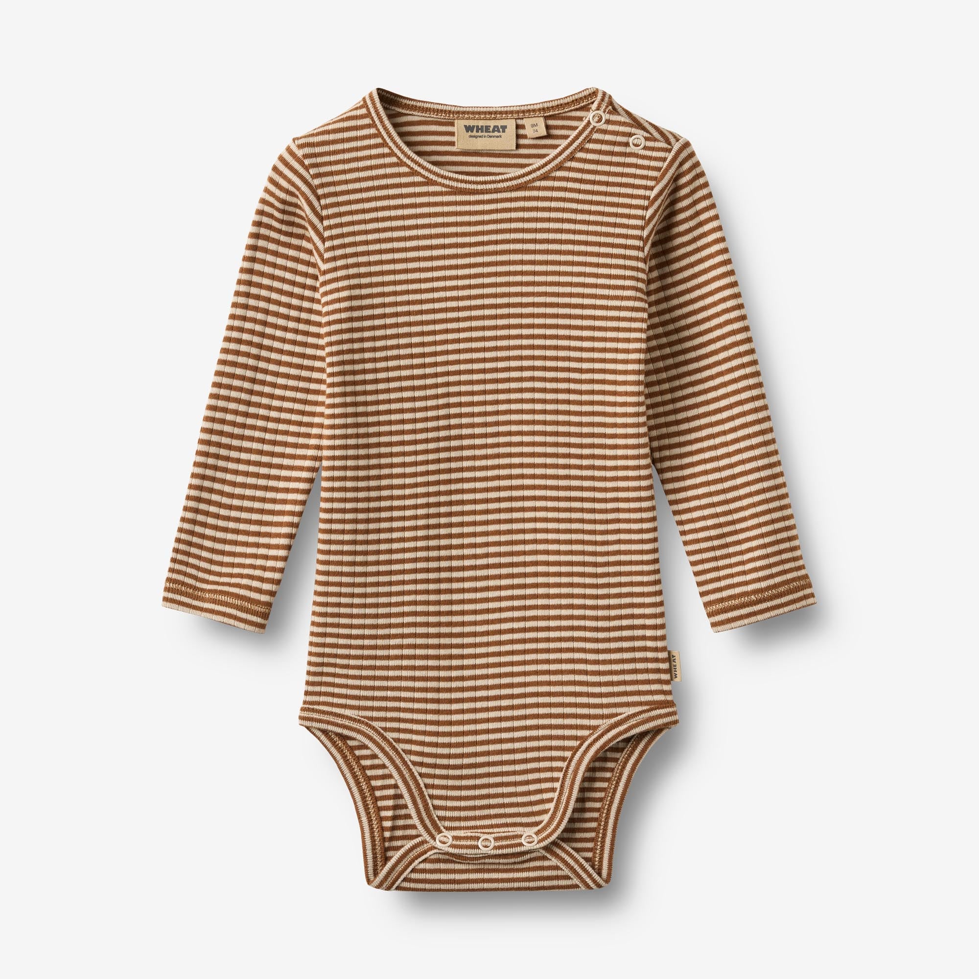 wheat-freddie-body-langarm-babybody-warm-hazel-stripe-bio image 1