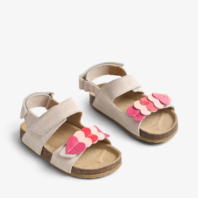 wheat-clara-kinder-ledersandale-off-white-herzen-korksohle image 1