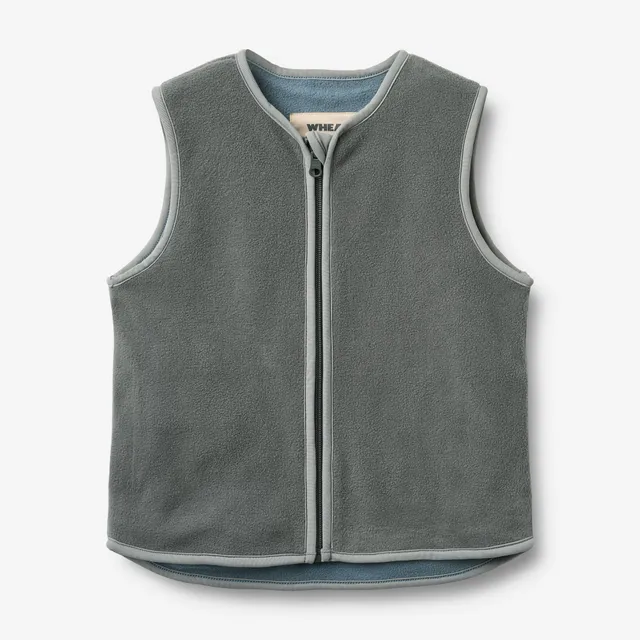 wheat-nonno-fleece-weste-blau-aus-recycling-polyester image 1