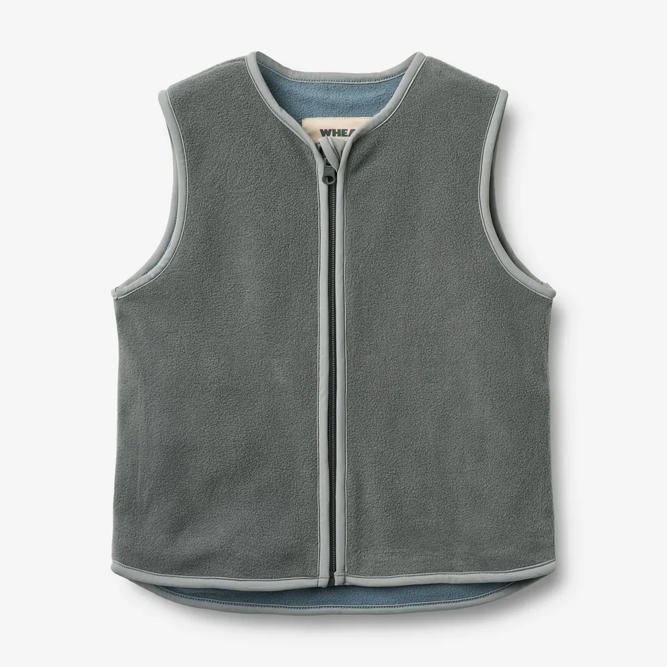 wheat-nonno-fleece-weste-blau-aus-recycling-polyester image 1