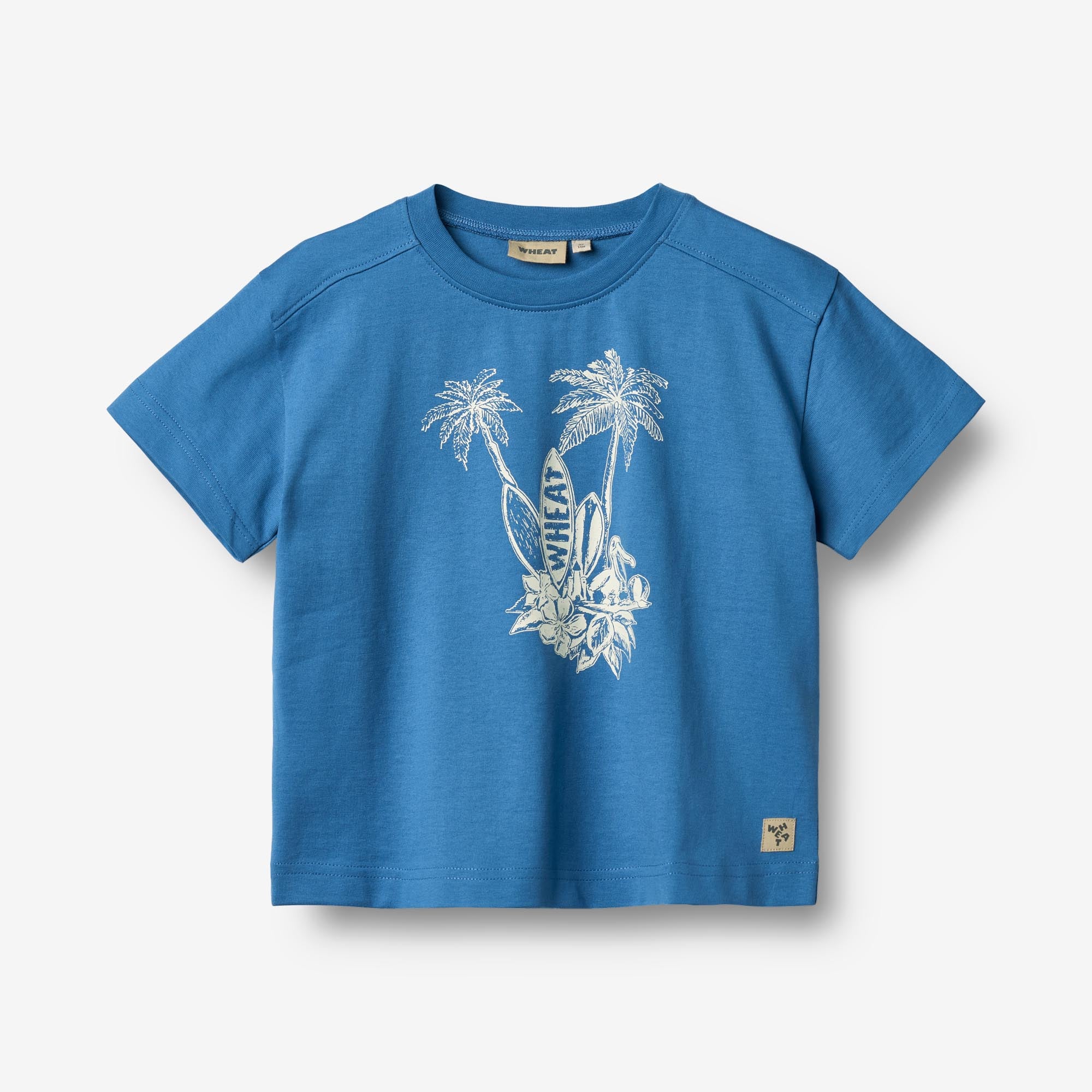 wheat-t-shirt-lauge-kinder-shirt-blue-bio-baumwolle image 1