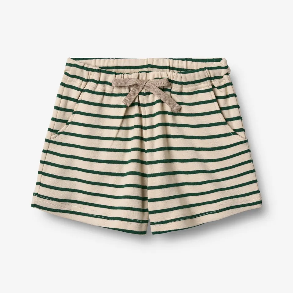 wheat-kalle-jersey-shorts-gr-ner-streifen-bio-baumwolle image 1