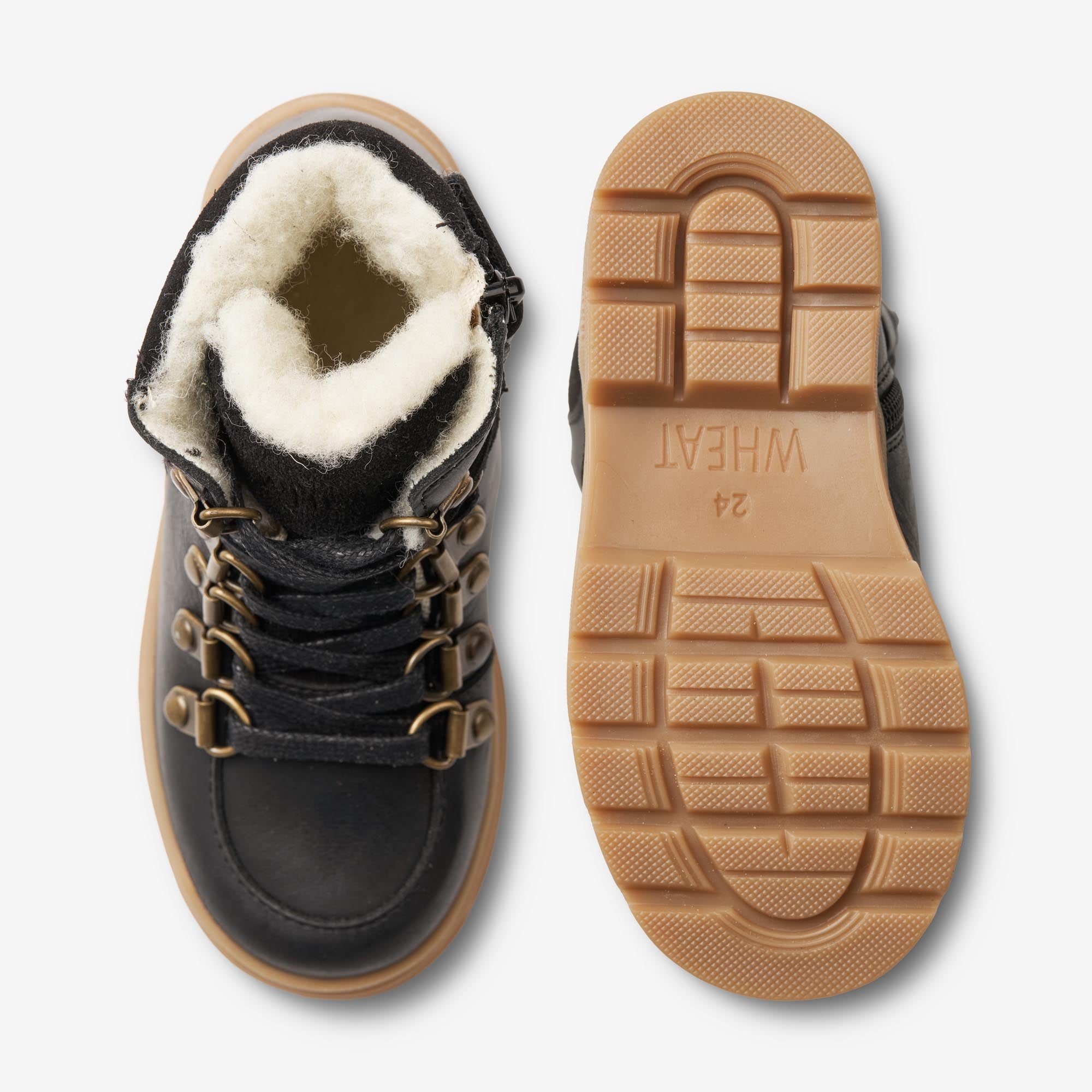 wheat-toni-hiker-tex-winterstiefel-schwarz-wolle-leder image 2