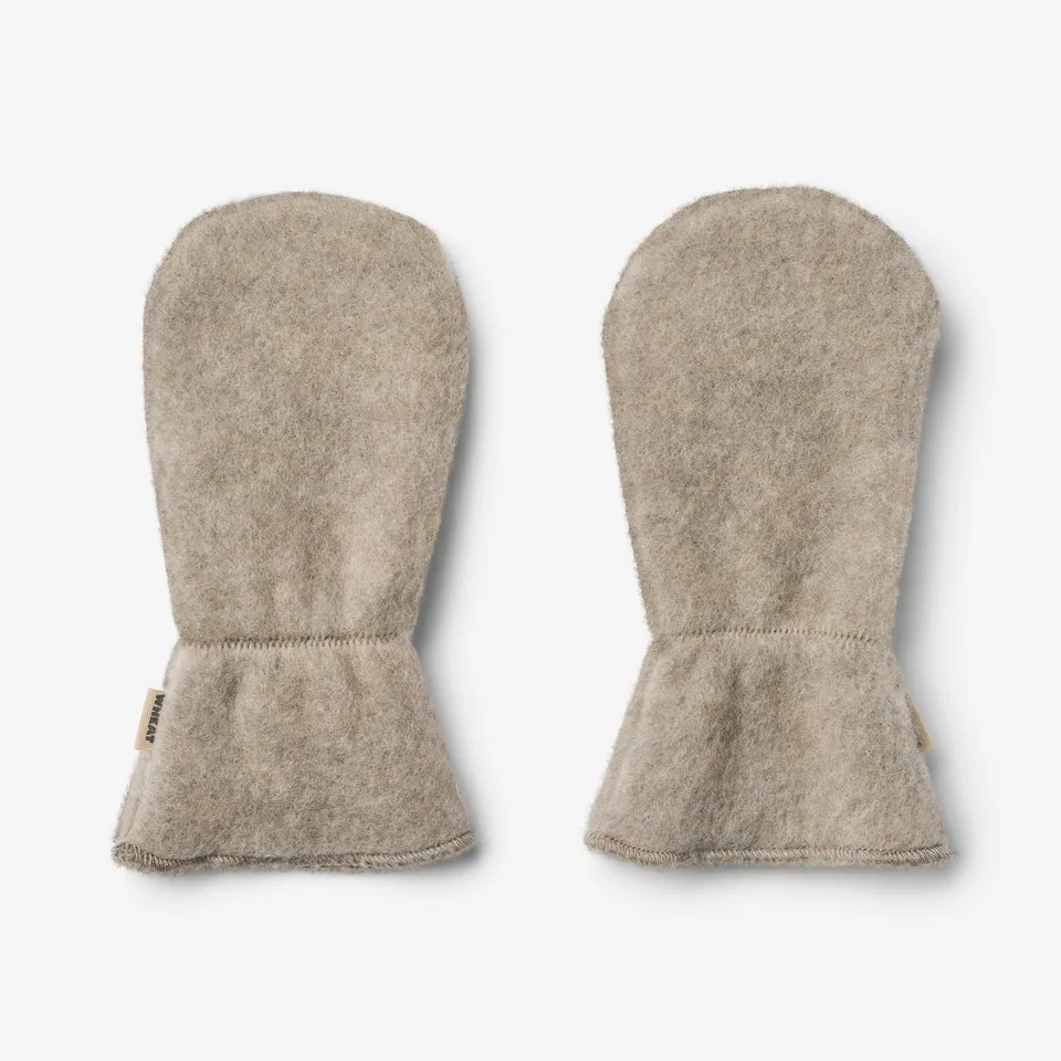 wheat-jay-woll-fleece-f-ustlinge-khaki-melange-merino image 1