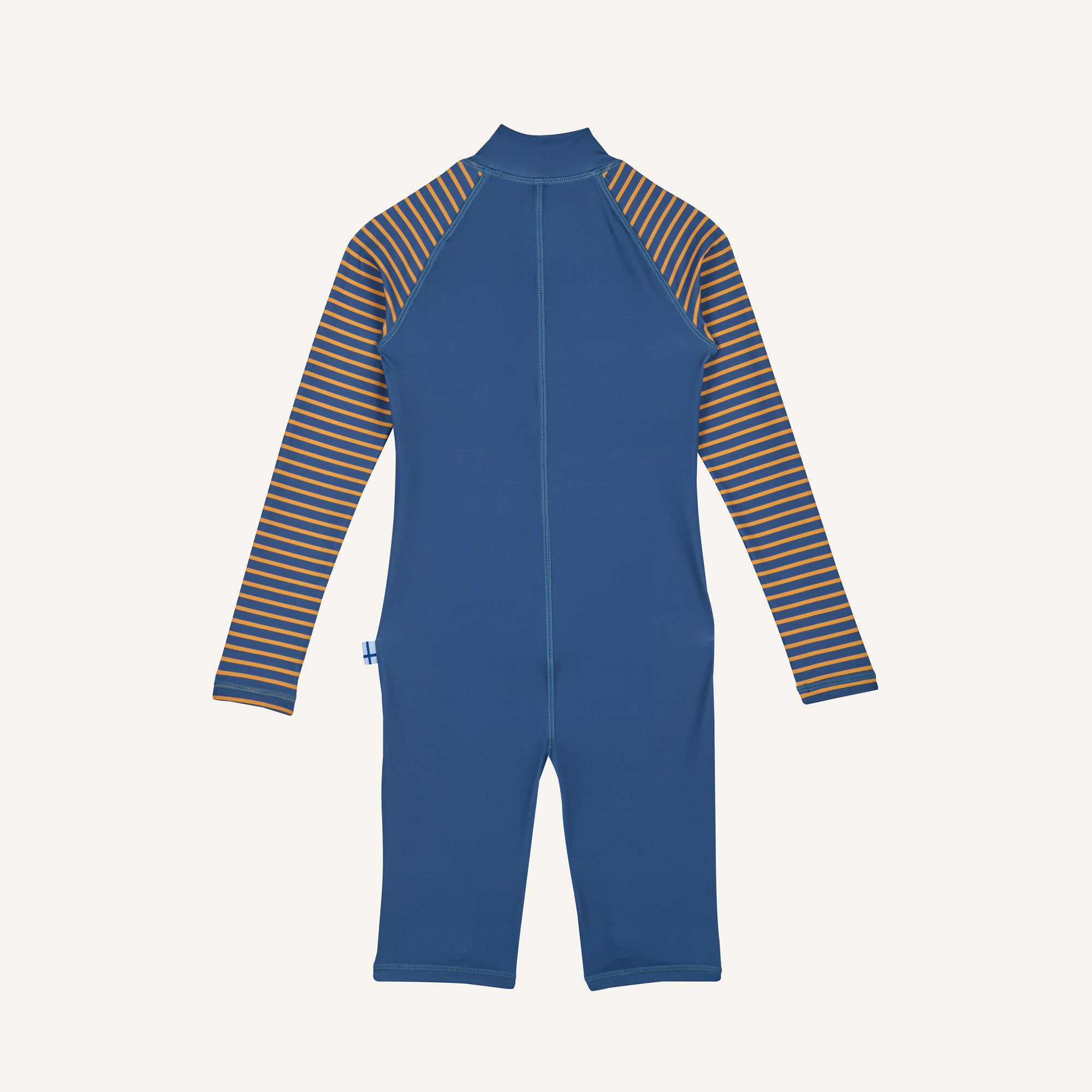 finkid-kala-eko-badeoverall-denim-sunflower-80-90-uv-50 image 2