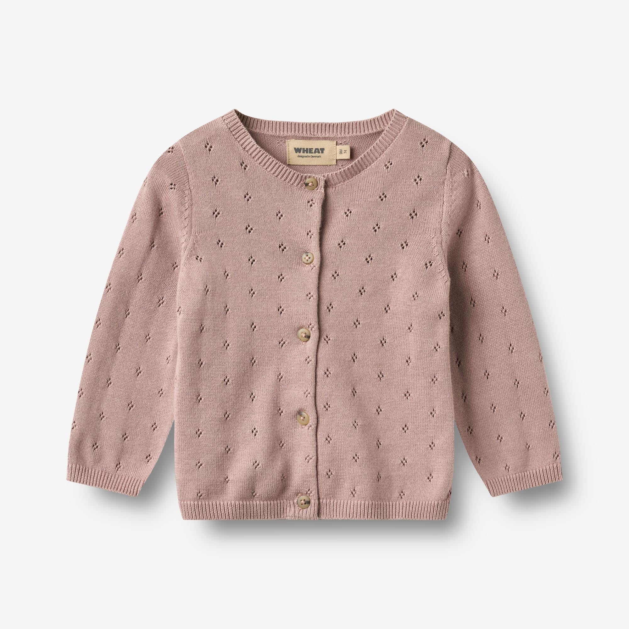 wheat-maia-dry-rose-strickjacke-80-bio-baumwolle-baby image 1