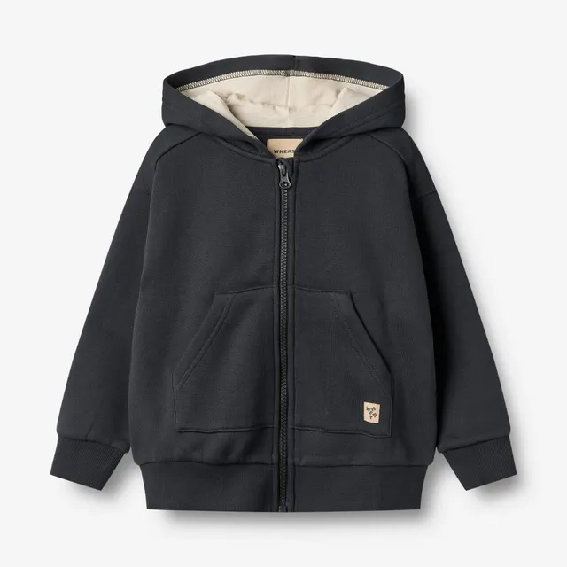 wheat-francis-zip-hoodie-navy-kinder-sweatjacke-bio-baumwolle image 1