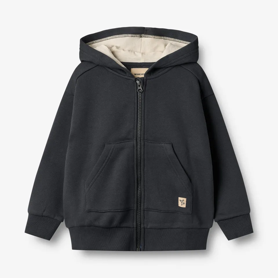 wheat-francis-zip-hoodie-navy-kinder-sweatjacke-bio-baumwolle image 1