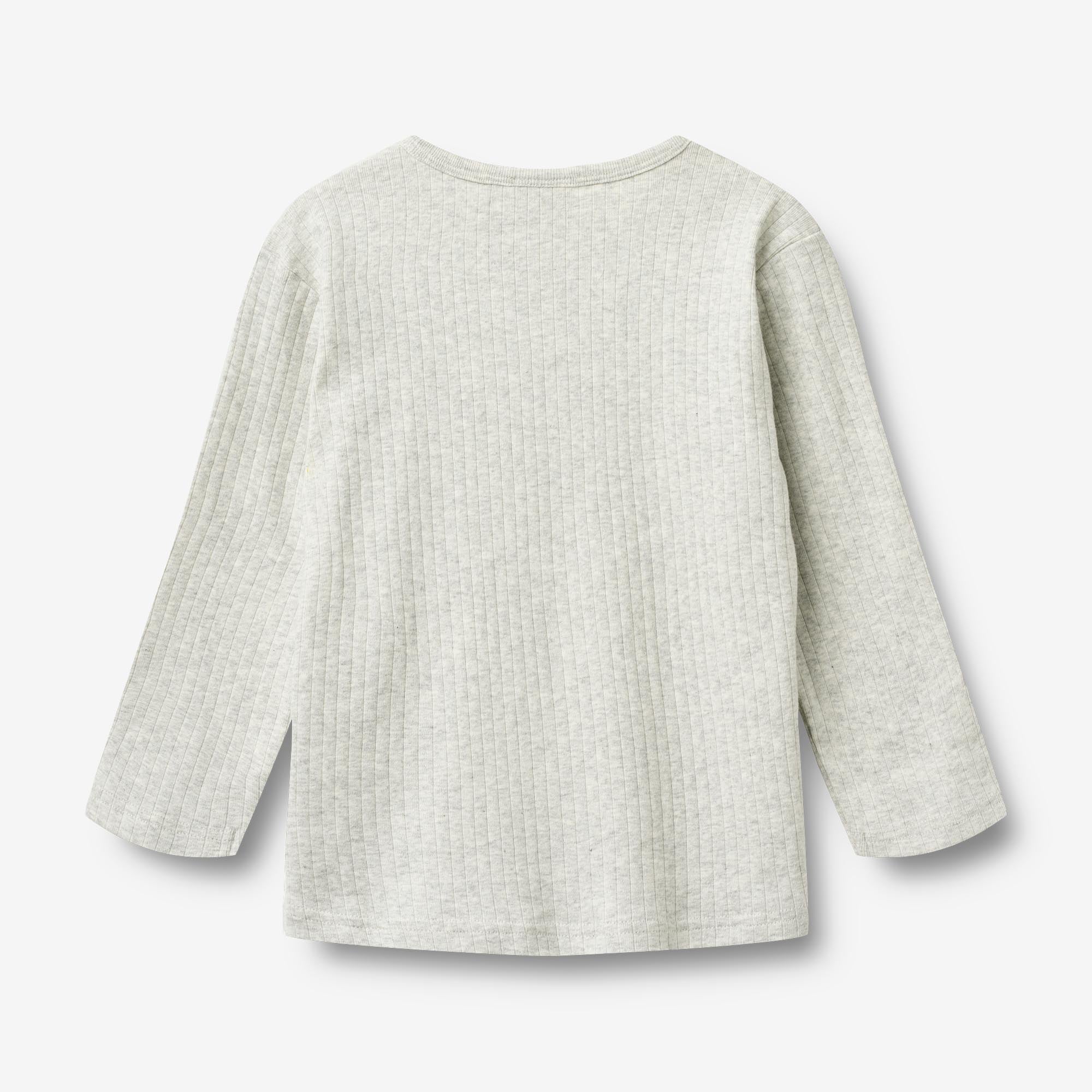 wheat-clothing-morris-langarmshirt-melange-grey-bio-baumwolle image 2