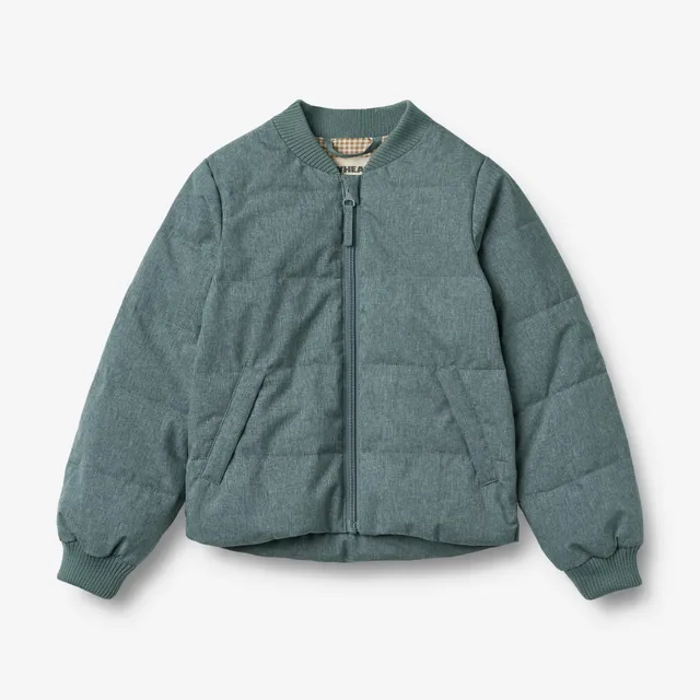 wheat-malo-puffer-jacke-kinder-navy-melange-recycelt image 1