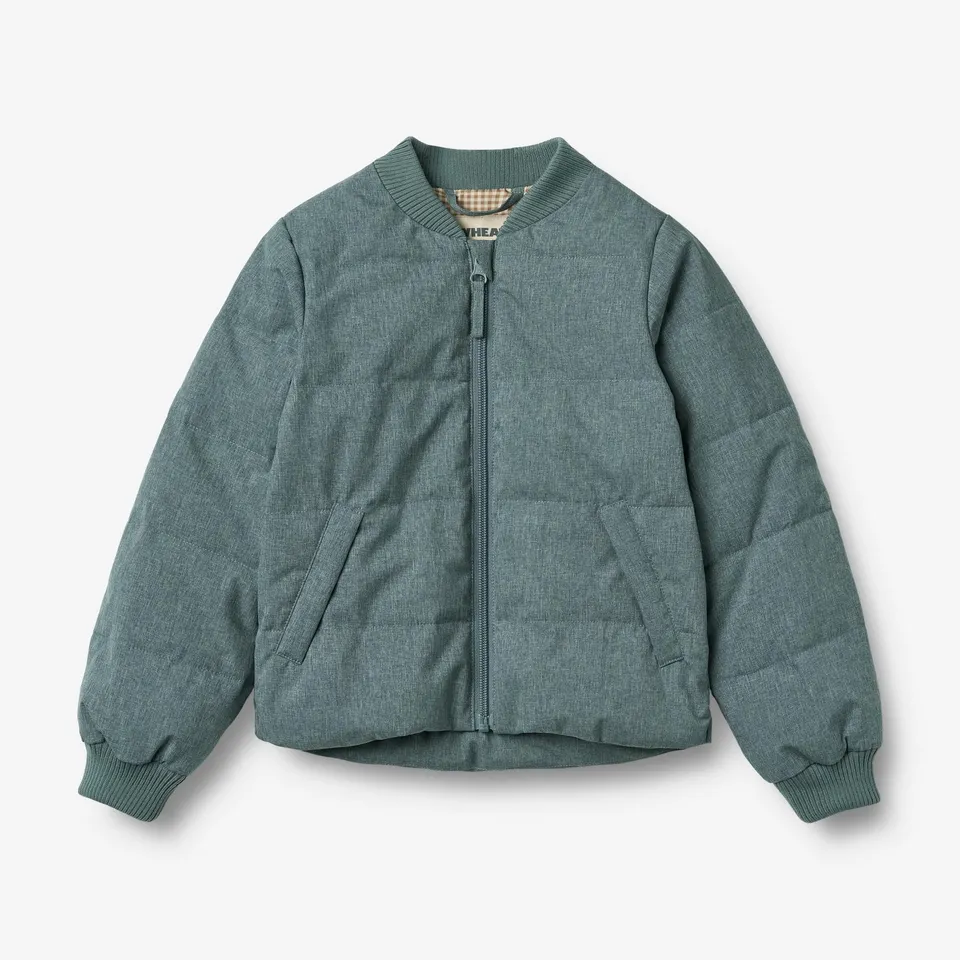 wheat-malo-puffer-jacke-kinder-navy-melange-recycelt image 1