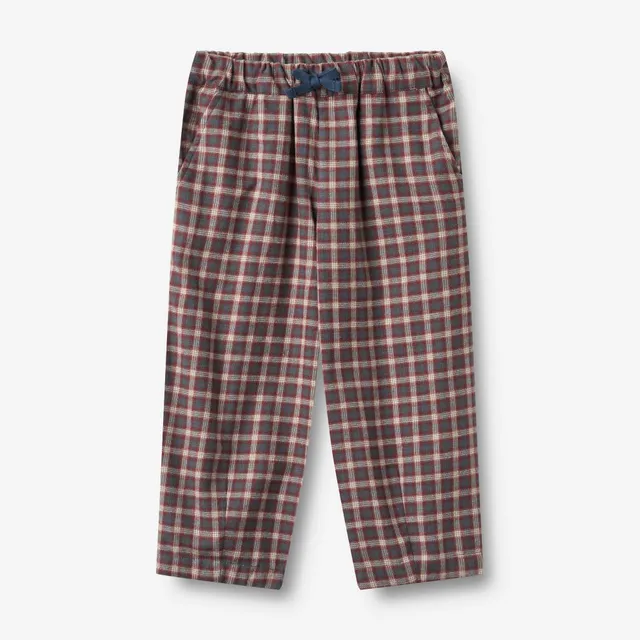 wheat-sasha-dart-hose-blue-holiday-check-flanell image 1
