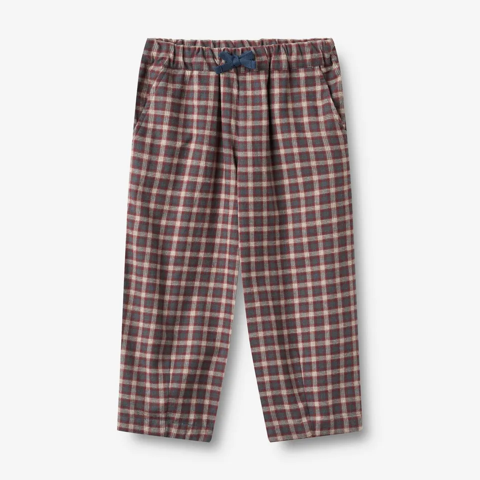 wheat-sasha-dart-hose-blue-holiday-check-flanell image 1
