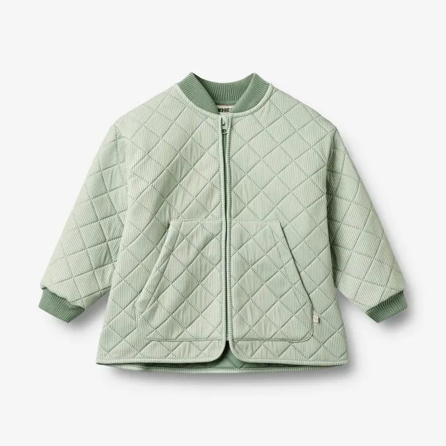 wheat-vando-thermo-jacke-green-stripe-recycling-jungen image 1
