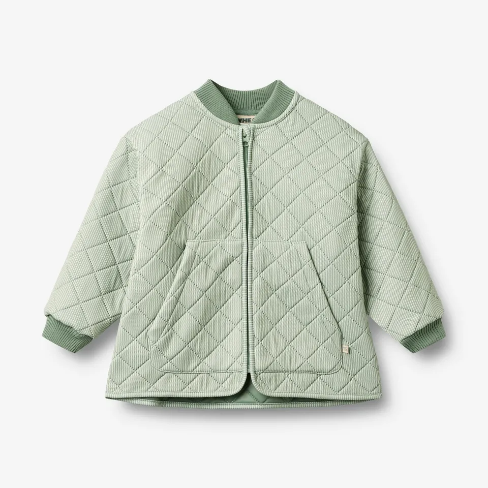 wheat-vando-thermo-jacke-green-stripe-recycling-jungen image 1