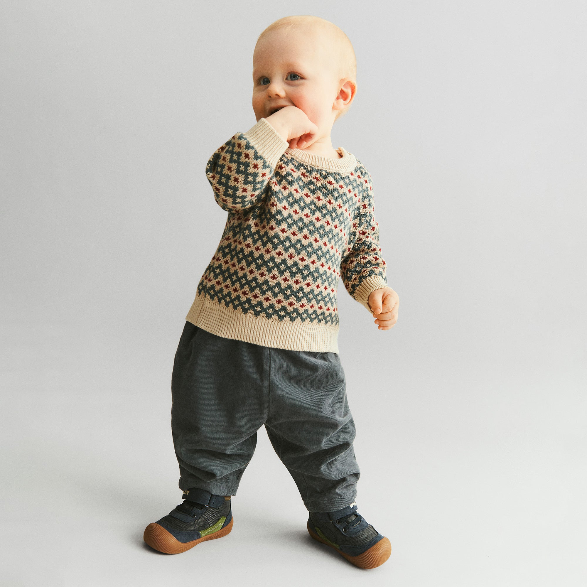 wheat-harlow-jacquard-pullover-strickpullover-offwhite-bio-baumwolle image 2