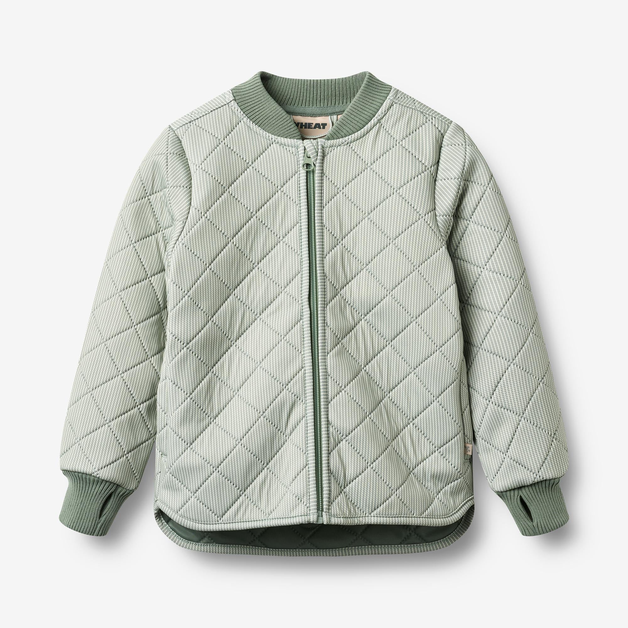 wheat-outerwear-thermo-jacket-loui-jacke-green-stripe-wattiert image 1