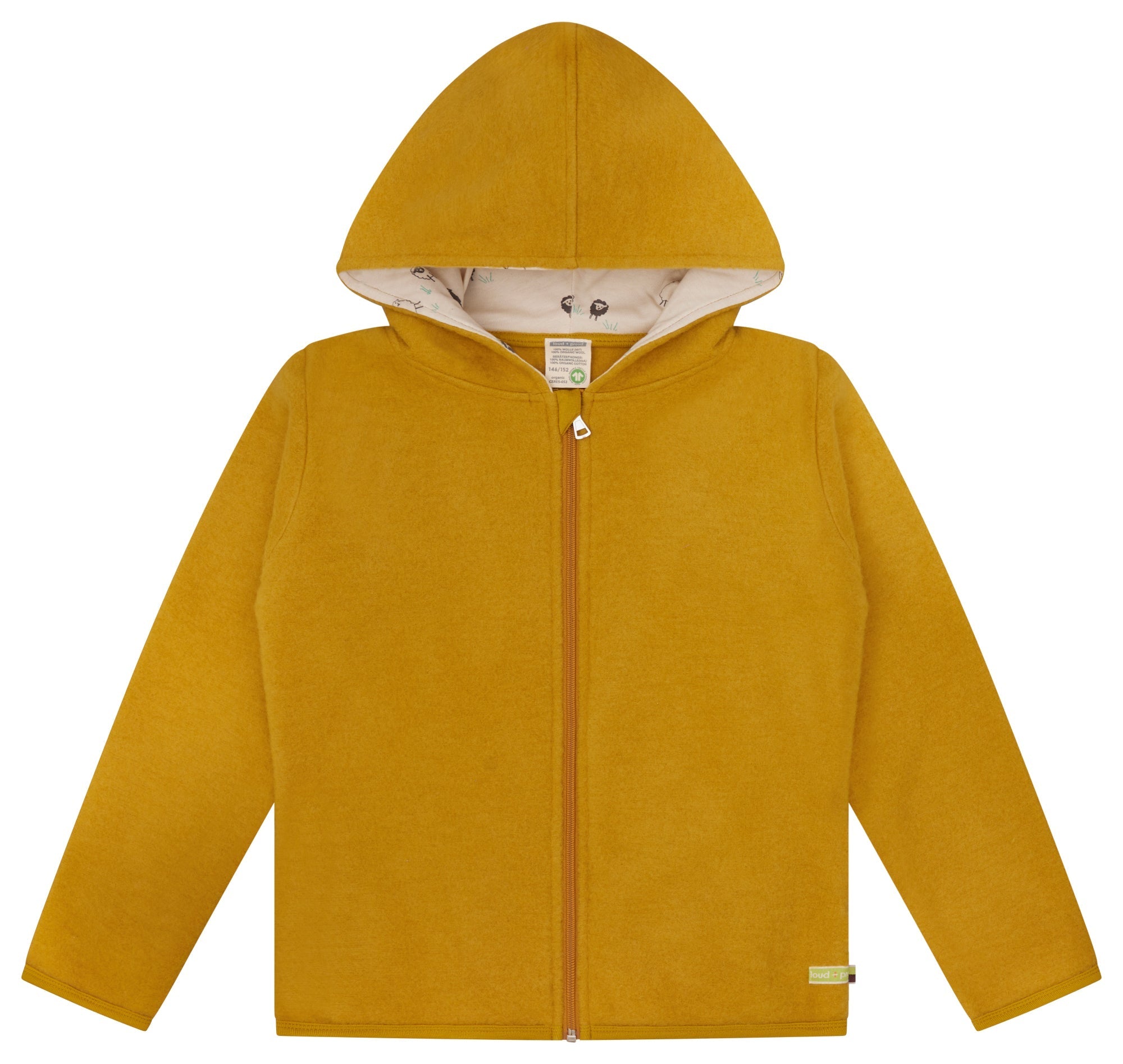 loud-proud-classics-merino-wollfleece-jacke-kapuzenjacke-curry image 1