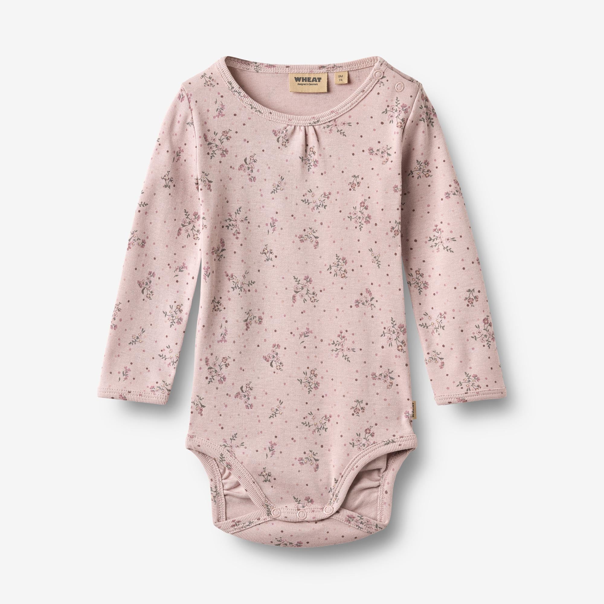 wheat-roselinde-body-langarm-lilac-flowers-bio-baumwolle image 1