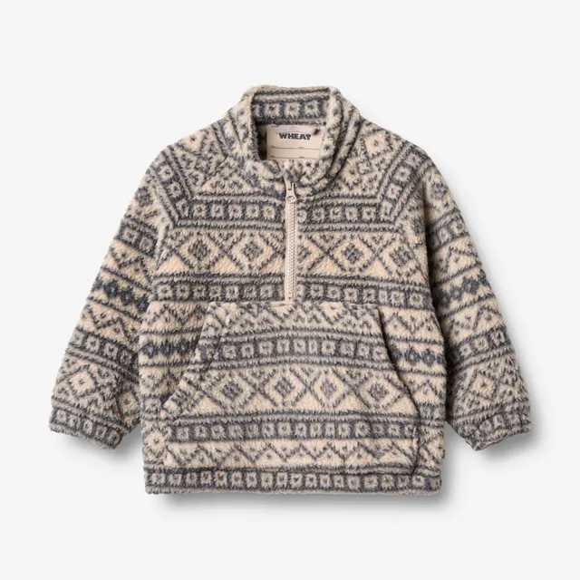 wheat-outerwear-moon-fleece-anorak-warm-sand-jaquard-kinder image 1