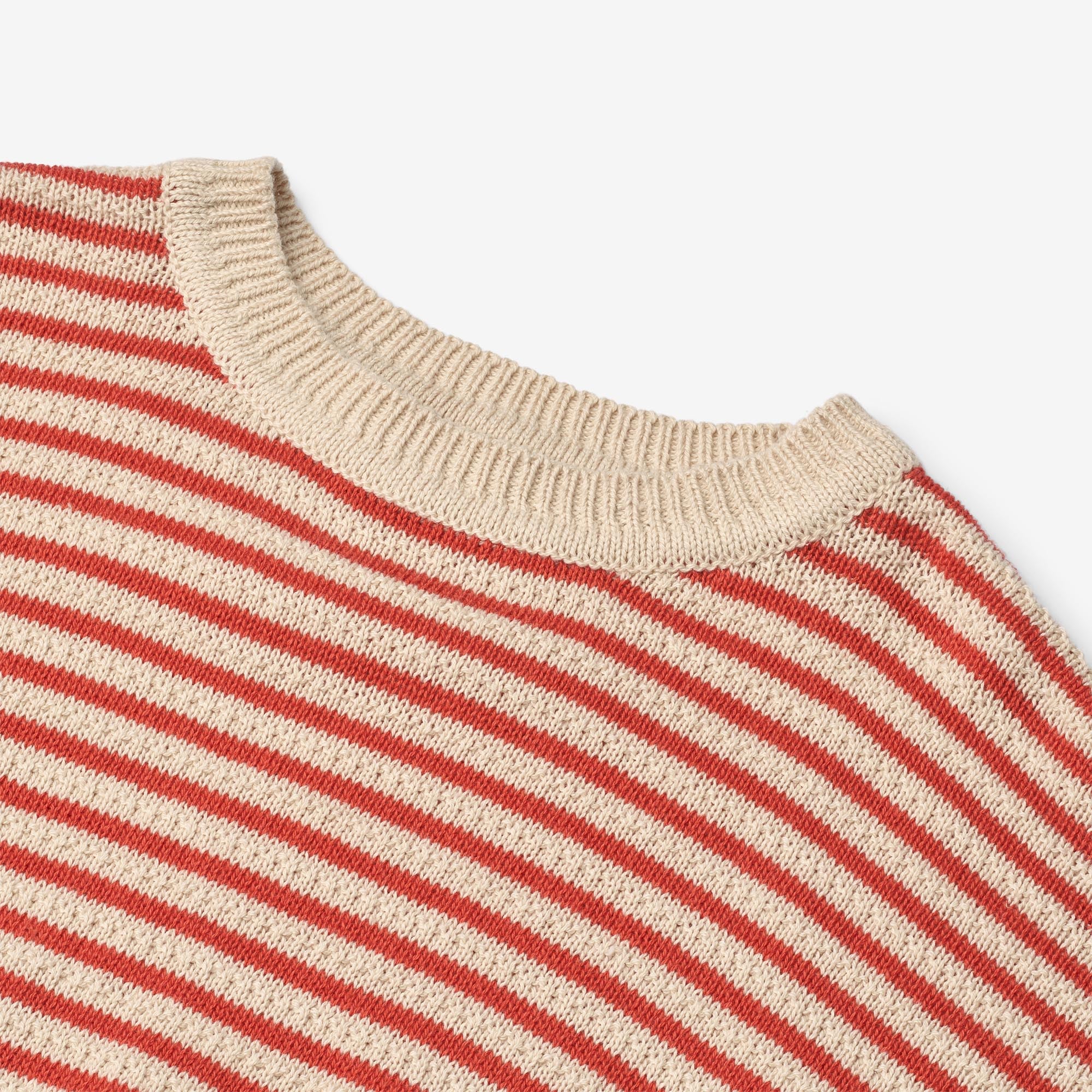 wheat-knit-leise-pullover-red-stripe-baumwolle image 4