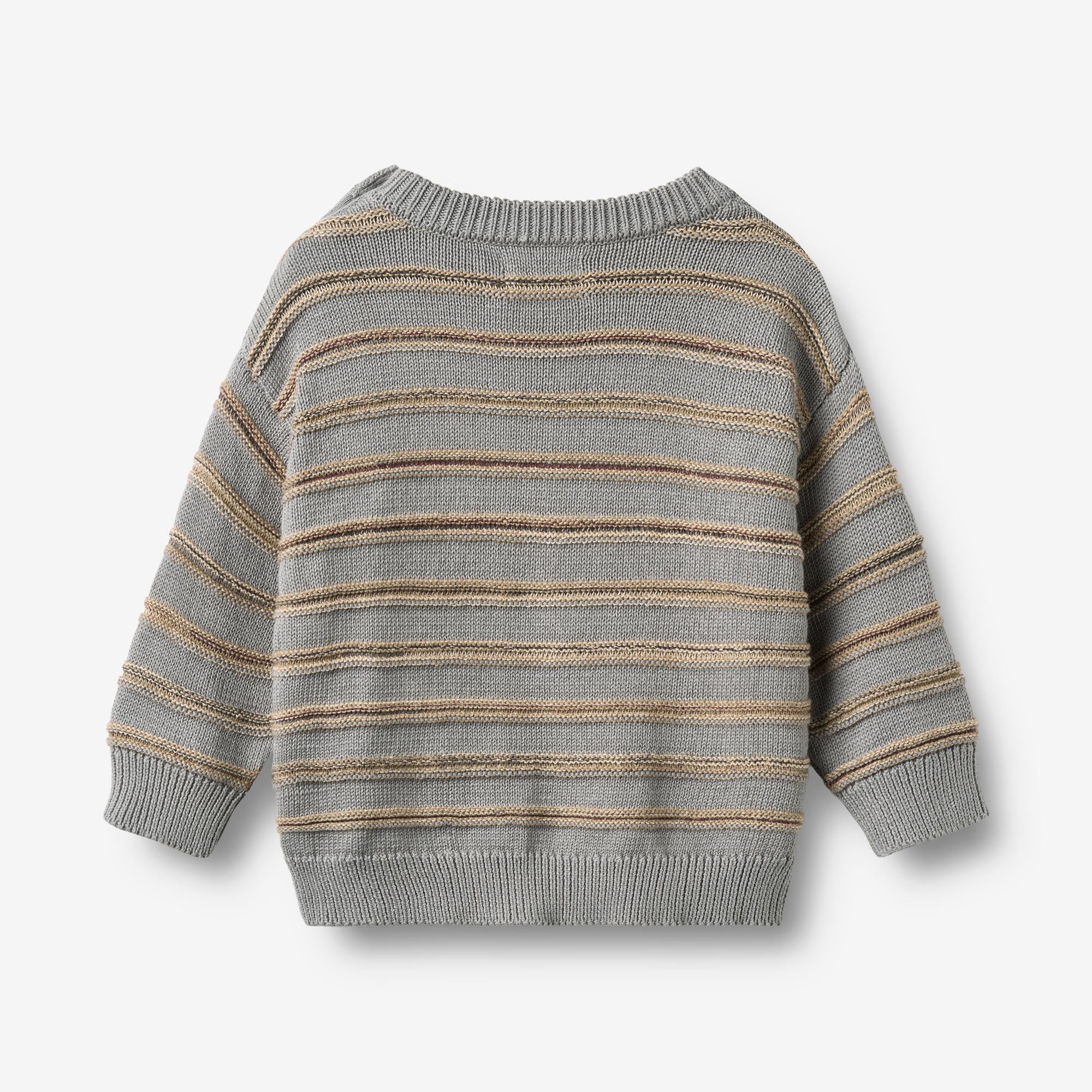 wheat-harlow-jacquard-pullover-slightly-blue-stripe-bio-baumwolle image 2