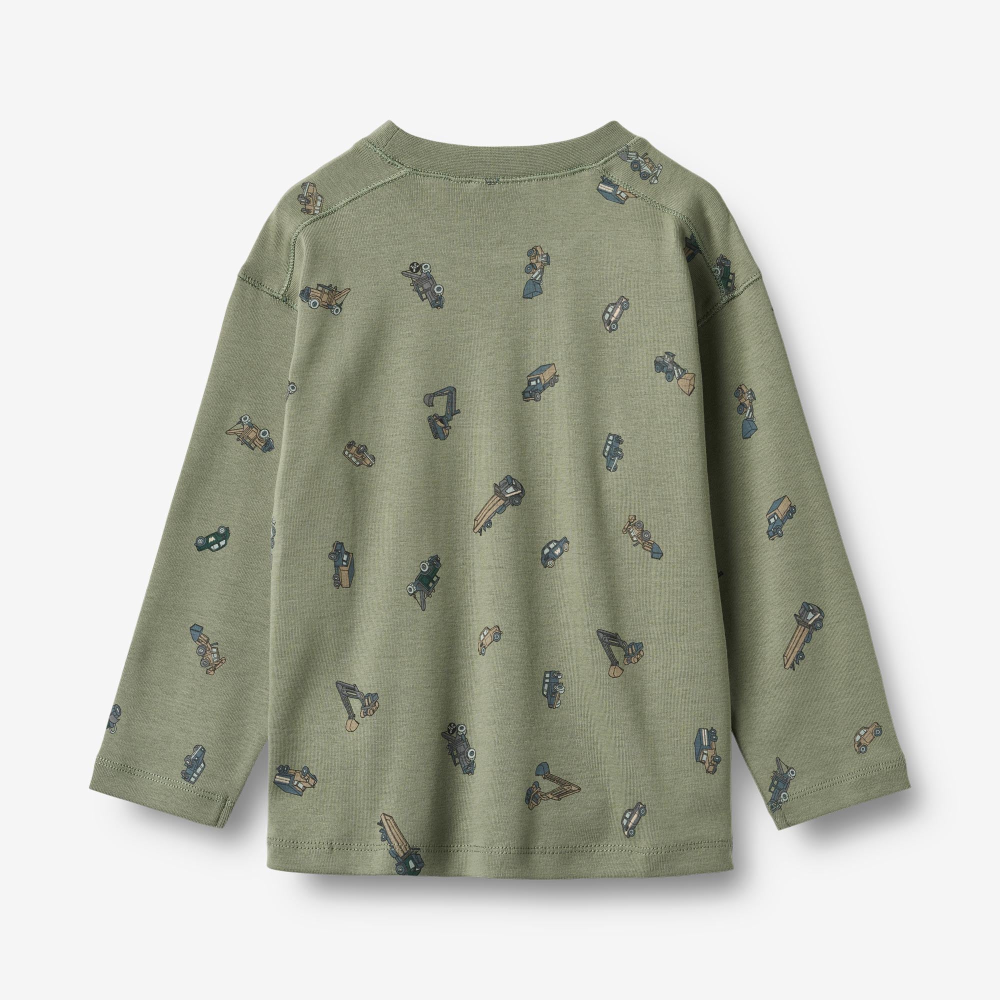 wheat-malthe-langarmshirt-dusty-green-cars-bio-baumwolle image 2