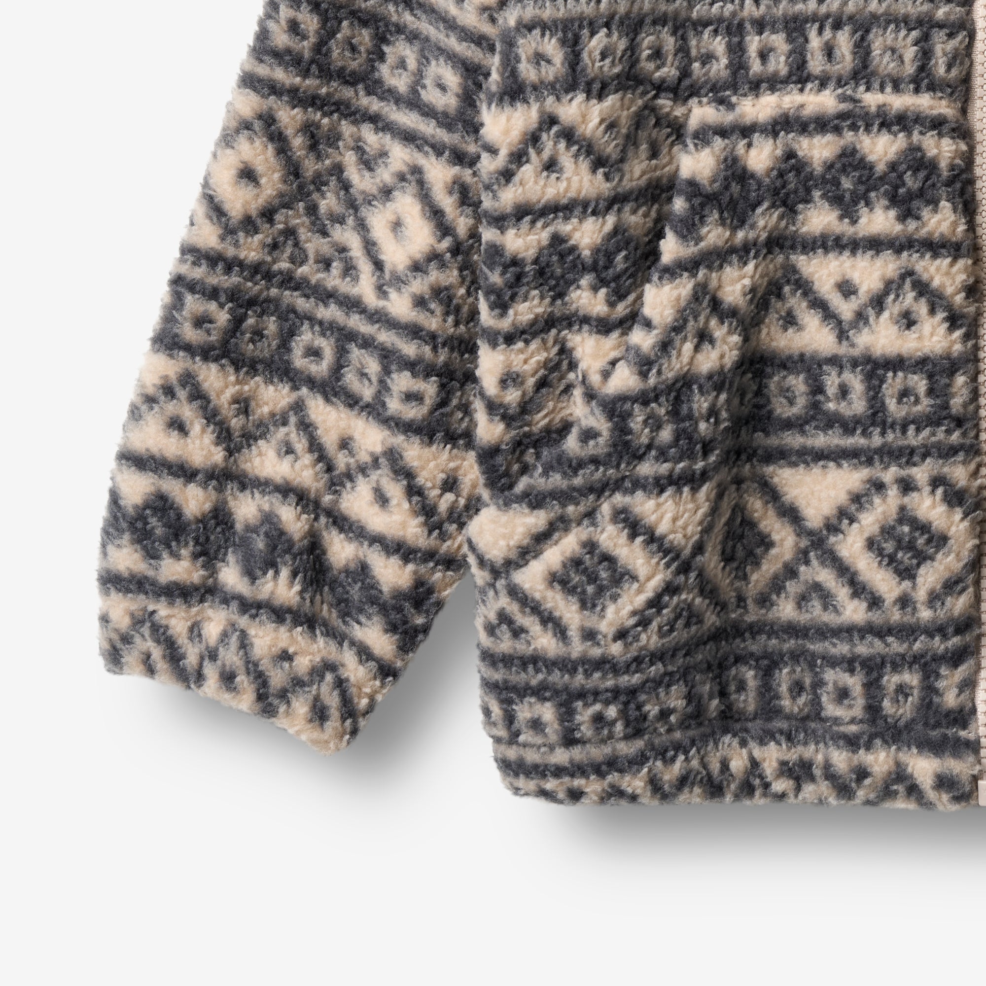 wheat-outerwear-fleecejacke-helge-warm-sand-jacquard-recycelt image 3