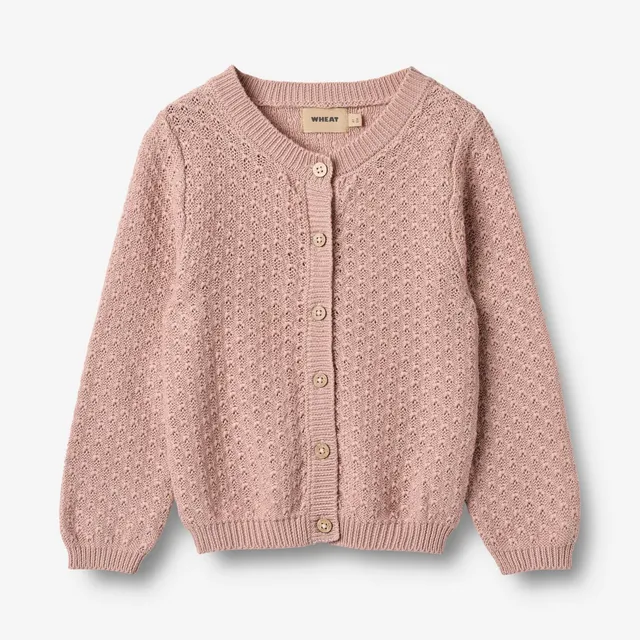 wheat-magnella-strickjacke-rose-powder-bio-baumwolle image 1