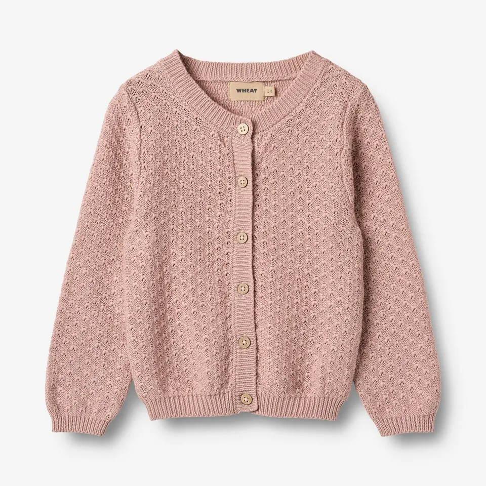 wheat-magnella-strickjacke-rose-powder-bio-baumwolle image 1