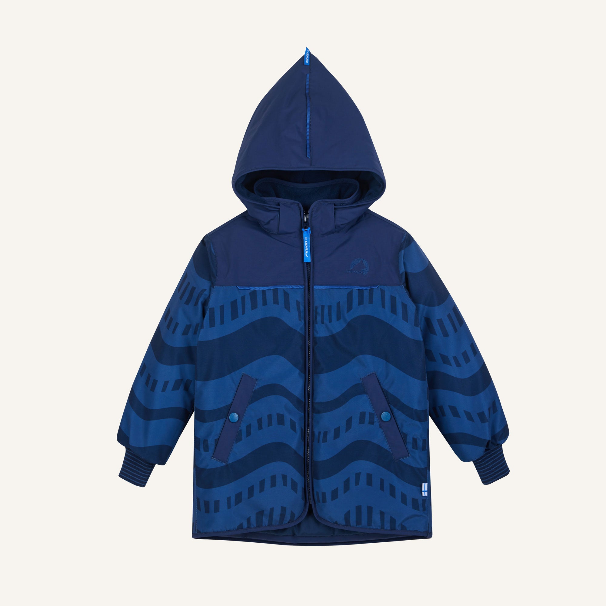 finkid-husky-kuvio-winterjacke-denim-navy-90-100-wasserdicht image 2