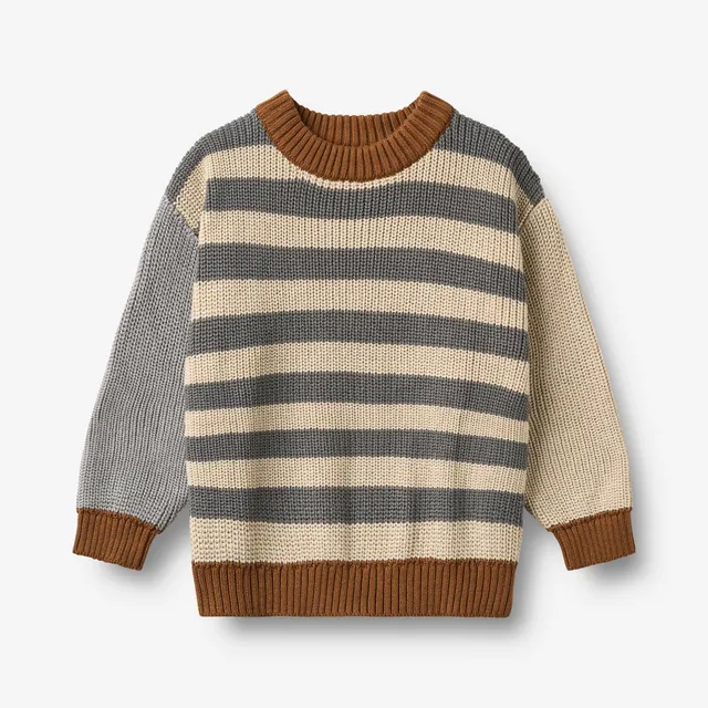 wheat-rasmus-strickpullover-bio-baumwolle-flint-stripe image 1