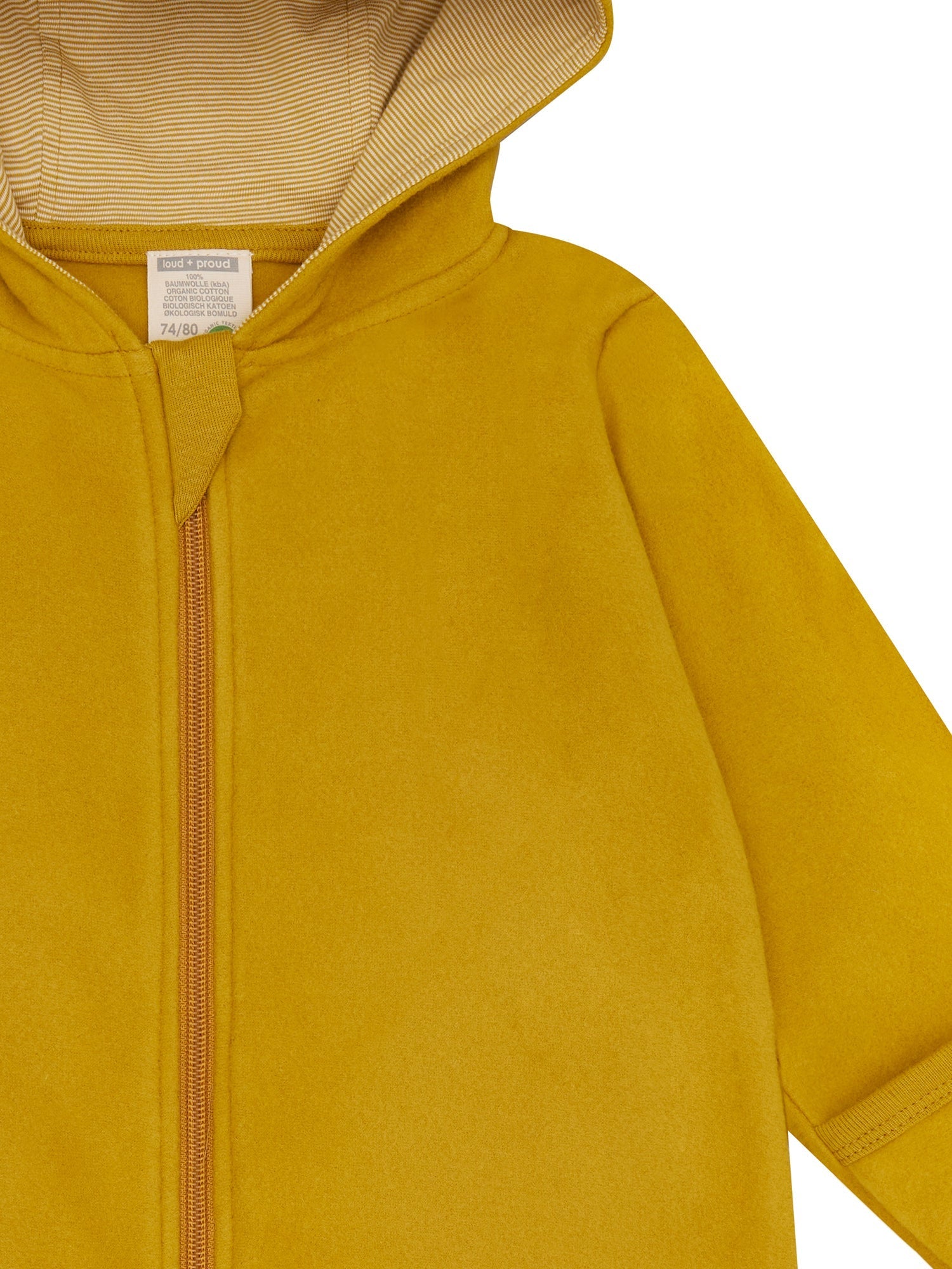 loud-proud-classics-overall-baumwoll-fleece-curry-74-80-kapuze image 3