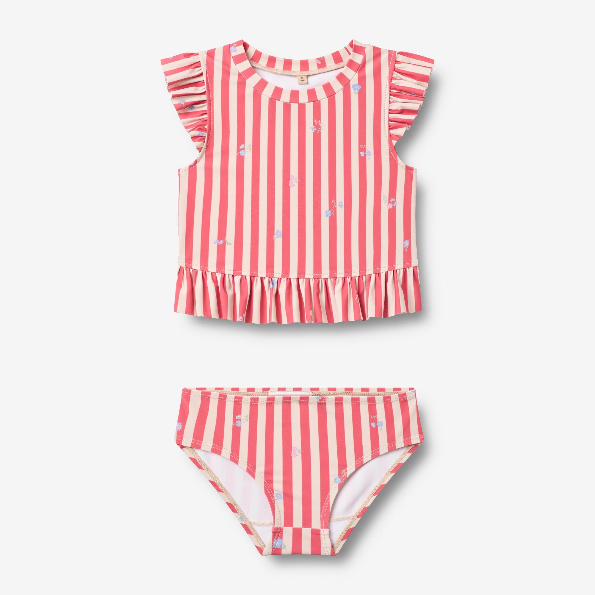 wheat-alma-swim-set-2-teilig-m-dchen-red-stripe-flowers-uv image 1